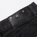 Chrome Hearts Cross Patch Embroidered & Hand-Painted Denim Shorts 9927