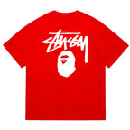 BAPE X Stussy Basic Pigment Dyed Tee