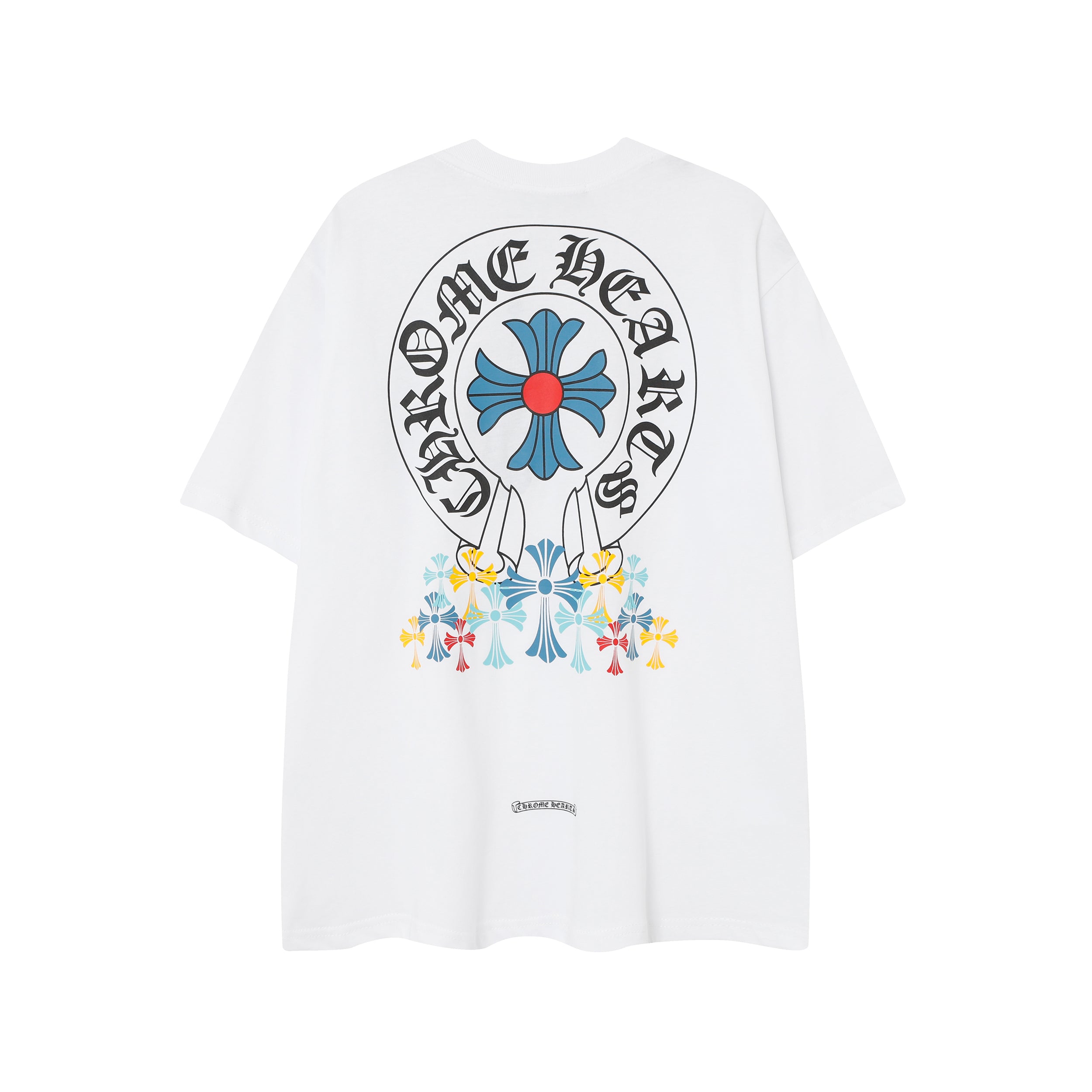 Chrome Hearts Vintage Horseshoe & Multicolor Cross Print Tee 9985