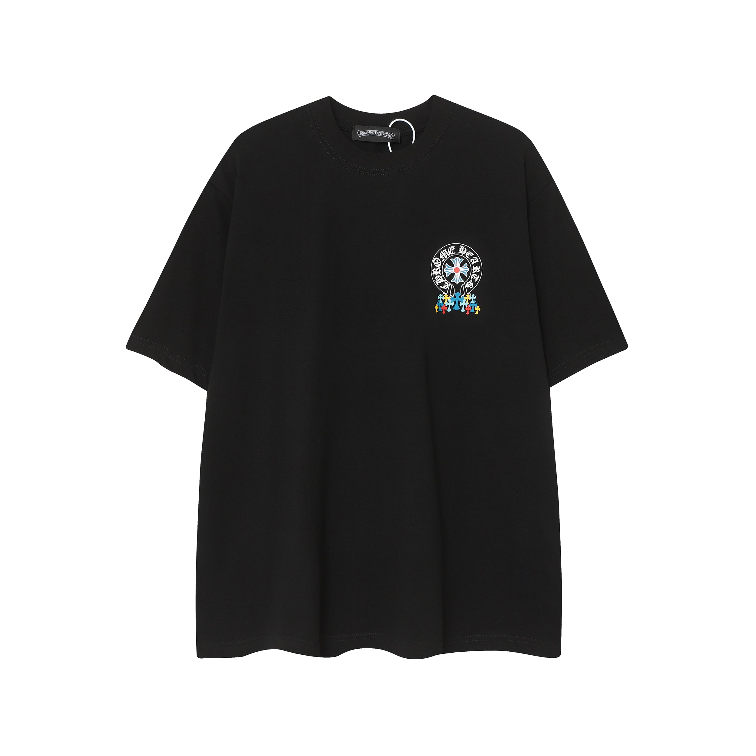 Chrome Hearts Vintage Horseshoe & Multicolor Cross Print Tee 9985