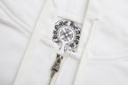 Chrome Hearts Letter Printed Long Cross Flower Arm Zipper Sweatshirt 5007