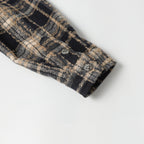 Chrome Hearts Embroidered Leather Cross Detail Flannel Shirt