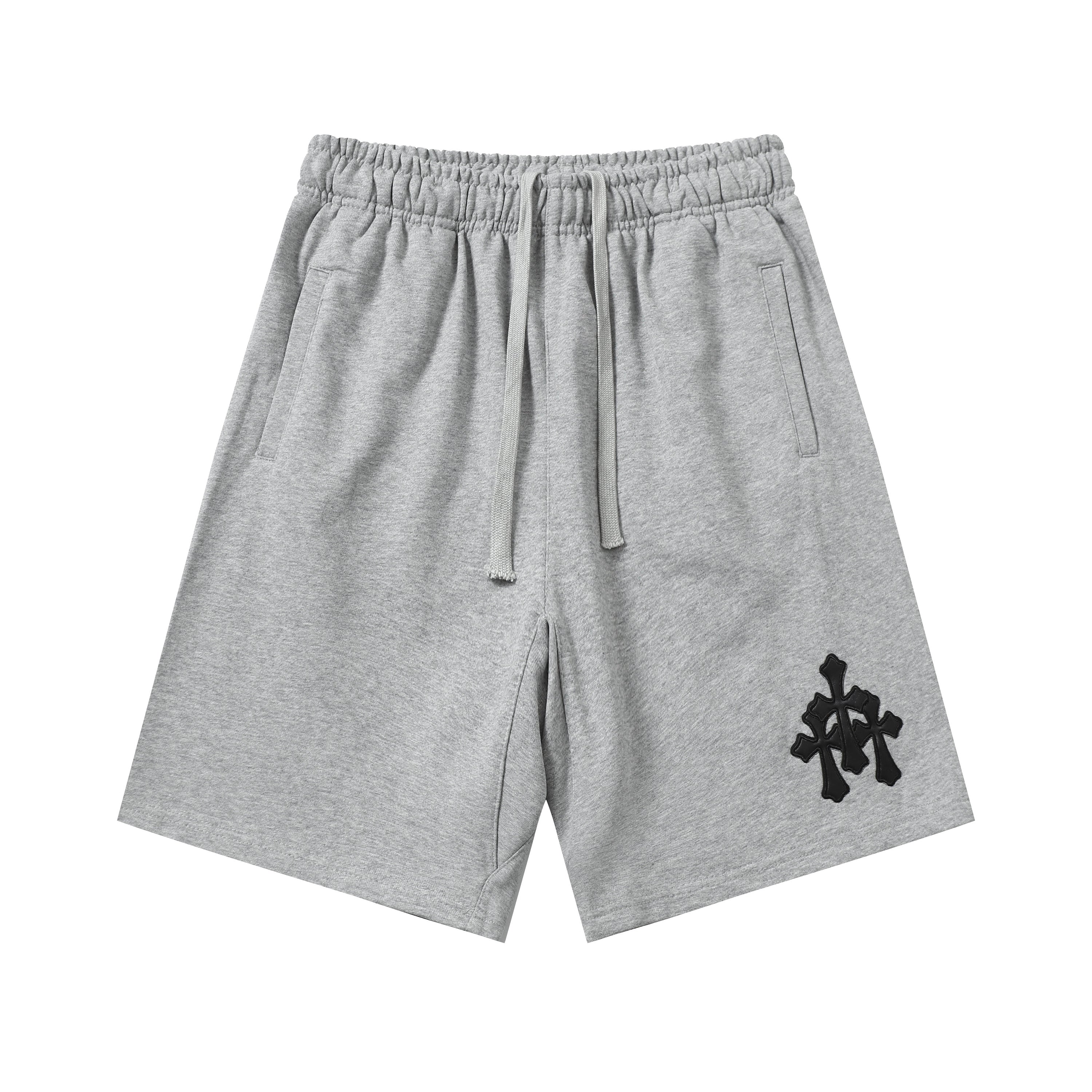 Chrome Hearts Cemetery Leather Cross Patch Paper Jam Shorts