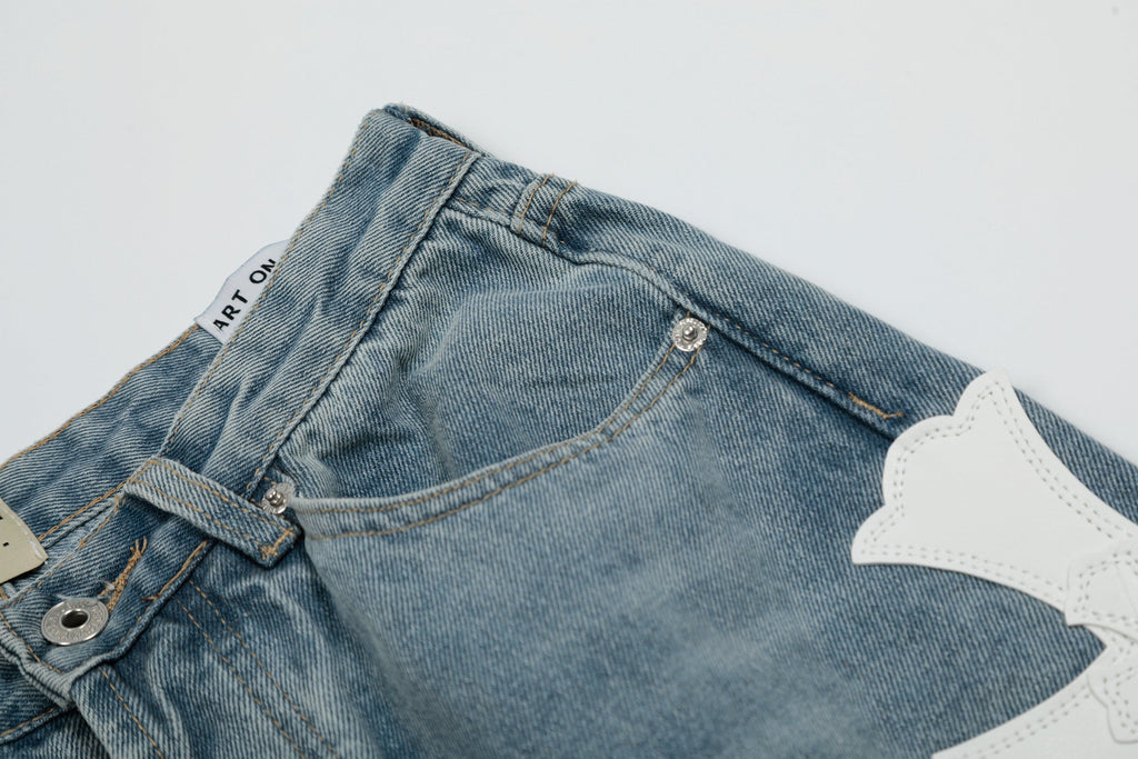 Chrome Hearts Gallery Dept Cross Patch Flare Denim Jeans 8146