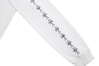 Chrome Hearts Letter Printed Long Cross Flower Arm Zipper Sweatshirt 5007