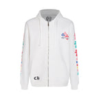Chrome Hearts Multi-Color Cemetery Cross Logo Zip Up Hoodie 5015