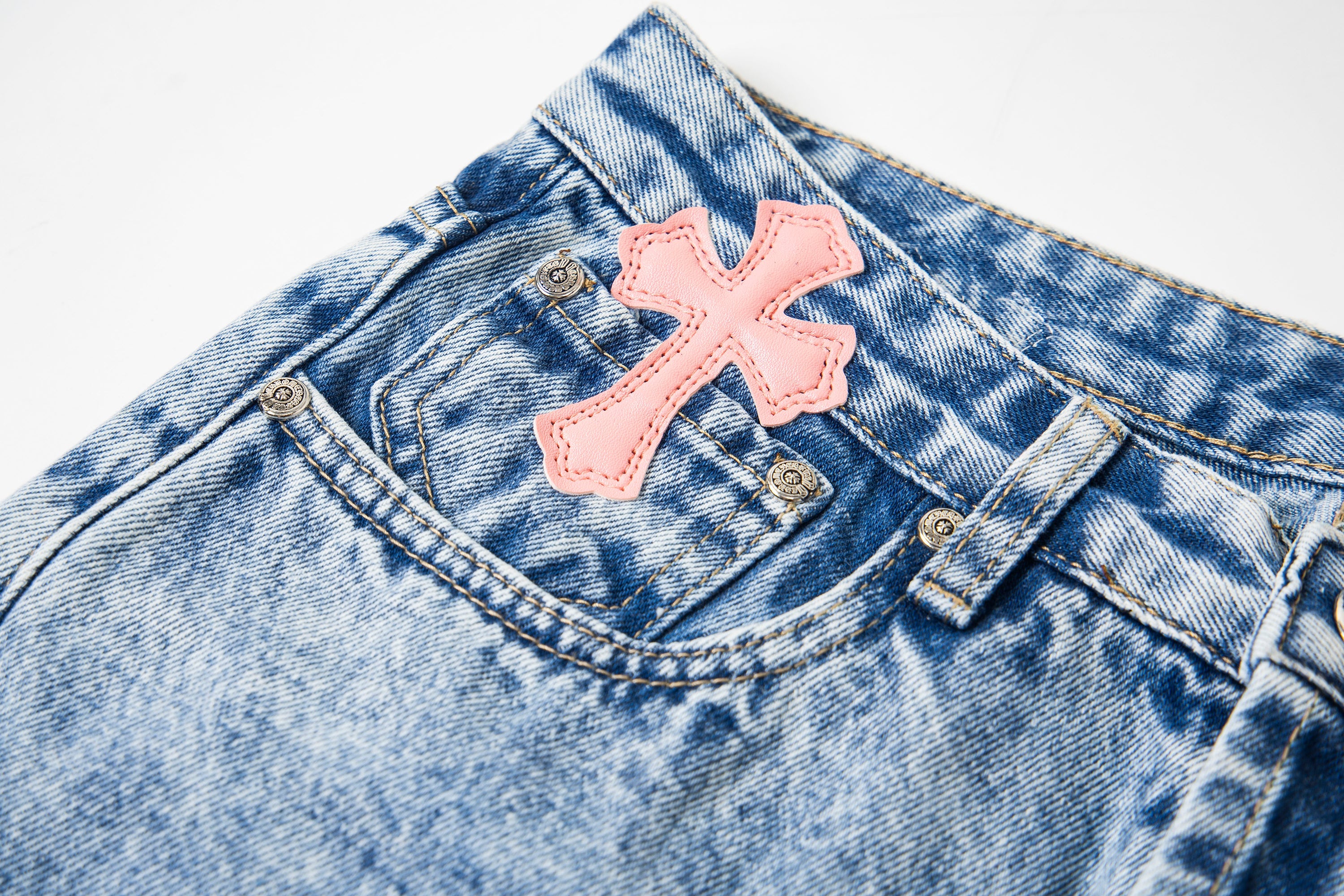 Chrome Hearts Gallery Dept Cross Patch Flare Denim Jeans 8186