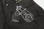 Chrome Hearts Vintage Cross Patchwork Washed Carpenter Denim Shorts 9903