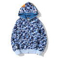 BAPE Double-hat Big ABC Camo Shark Hoodie