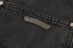 Chrome Hearts Vintage Cross Patchwork Washed Carpenter Denim Shorts 9903