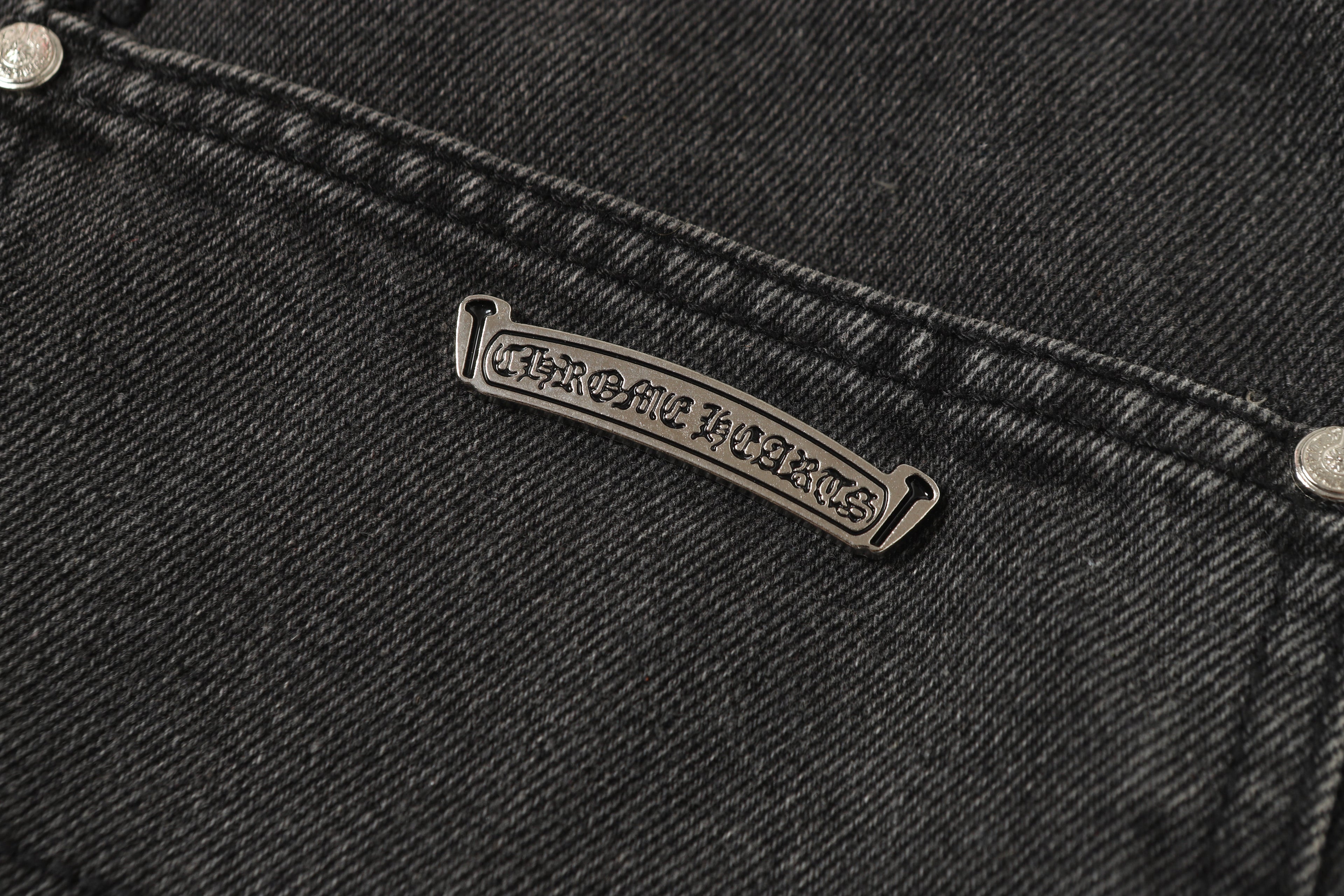 Chrome Hearts Vintage Cross Patchwork Washed Carpenter Denim Shorts 9903