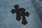 Chrome Hearts Levi's 905 Black Cross Patch Light Blue Jeans